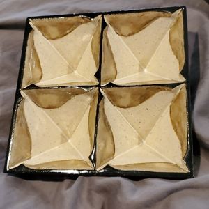 Handmade ceramic muffin pan. Artwork. Made in 1986